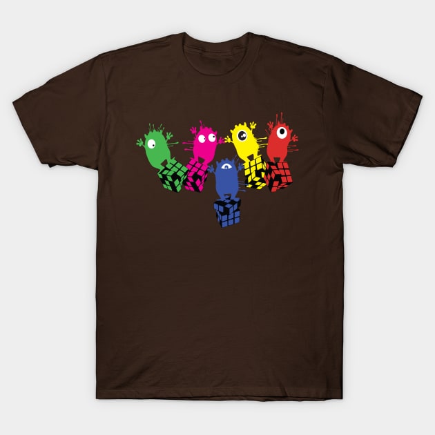 Cube Monsters1 T-Shirt by CindyS